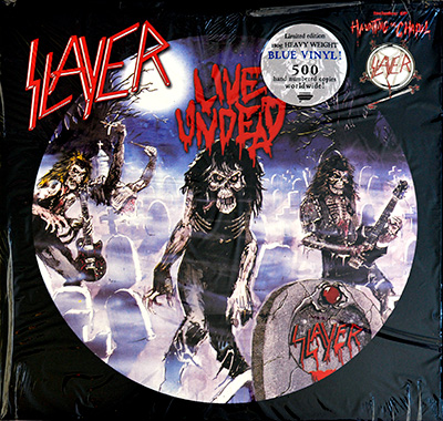 SLAYER - Live Undead / Haunting the Chapel Ltd Ed Blue album front cover vinyl record